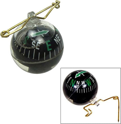 2 Survival Navigation Ball Pin On Compass Liquid Filled Camping Hiking Military - Image 2