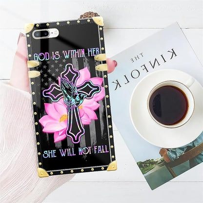 Compatible with iPhone 8 Plus 7 Plus Case, Praying Cross Hands Luxury Golden - Image 7
