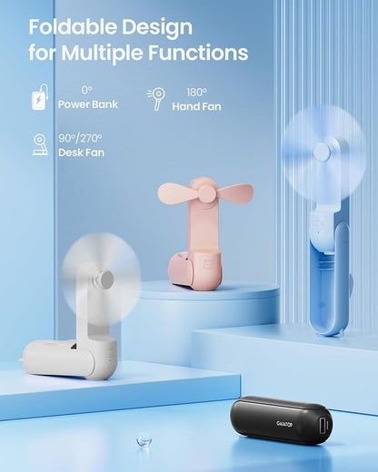 Gaiatop Portable Handheld Fan, 3 in 1 Mini Fan Handheld, Foldable Personal Fans - Image 7