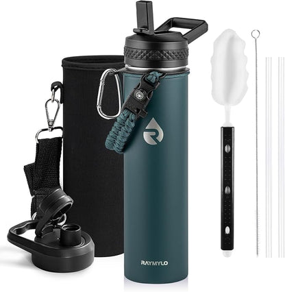 RAYMYLO Insulated Water Bottle 24oz, Triple Wall Vacuum Stainless Steel by RAYMYLO