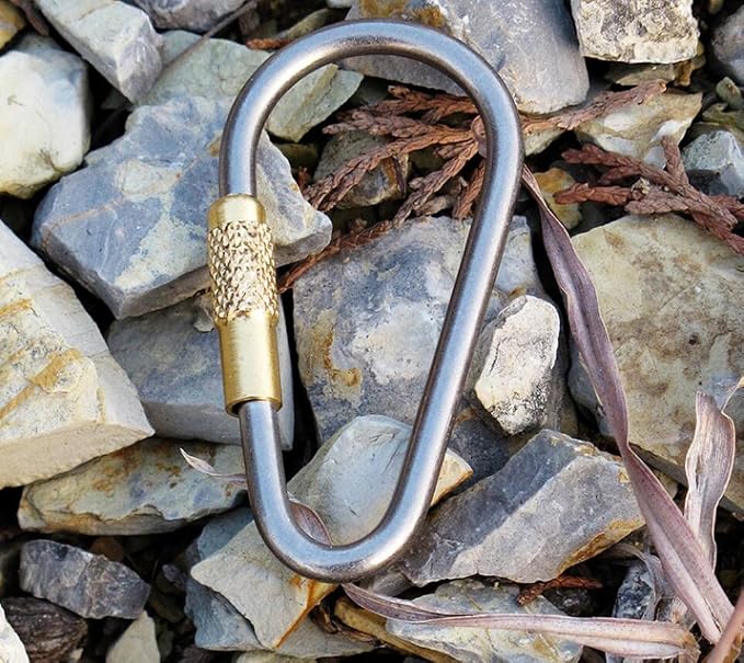 5pcs MINI Titanium Locking Carabiner, Perfect D-Ring - Image 4