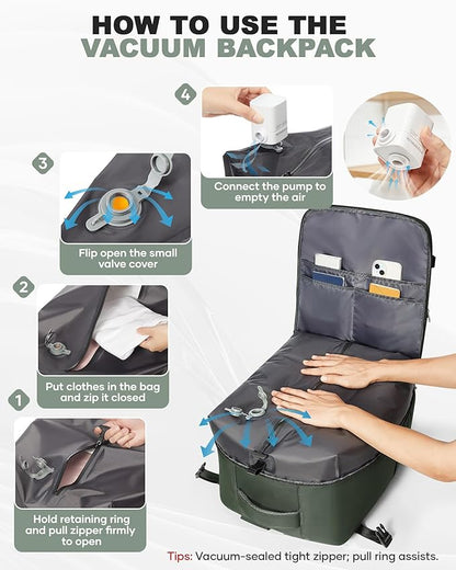 coofay Large Vacuum Backpack Travel - Image 3