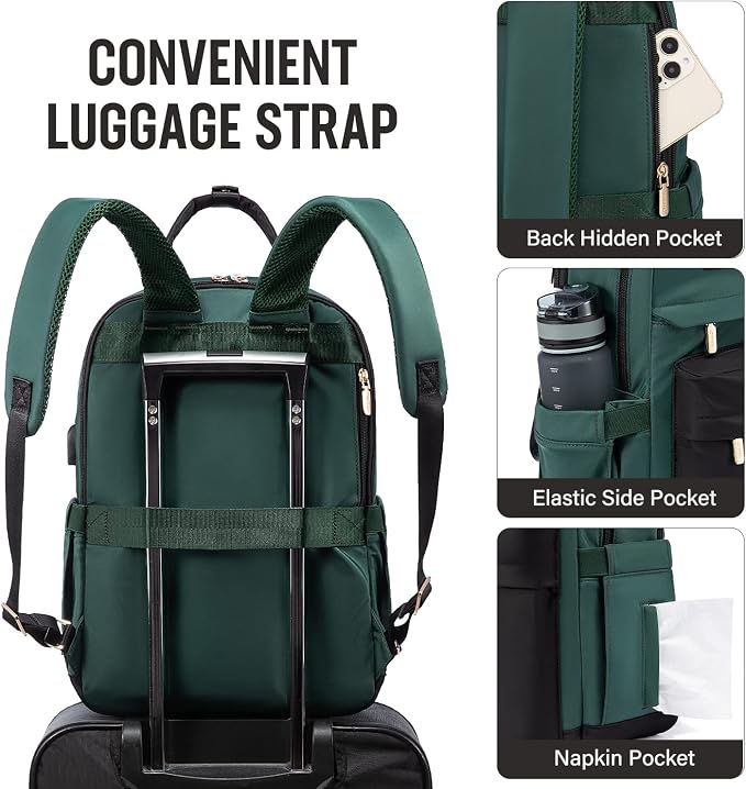 LOVEVOOK Laptop Backpack for Women 15.6 Inch Laptop Bag - Image 3