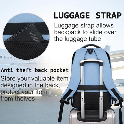 Volher Laptop Backpack, Business Travel Anti Theft Slim Durable Laptops Backpack - Image 6