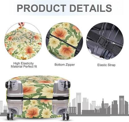 ANNA QUEEN Floral Botanical Luggage Cover, Vintage Flower Suitcase Protector - Image 3