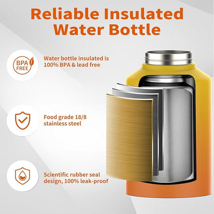 WATERSY 1 Gallon Water Bottle Insulated, BPA Free&Leak Proof, 128oz Stainless - Image 3