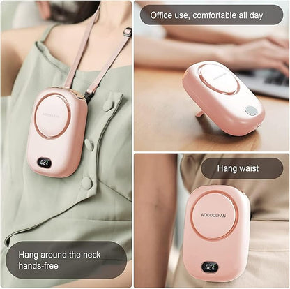 AOCOOLFAN Portable Neck Fan, Mini Small Personal Handheld Fan USB Rechargeable - Image 5