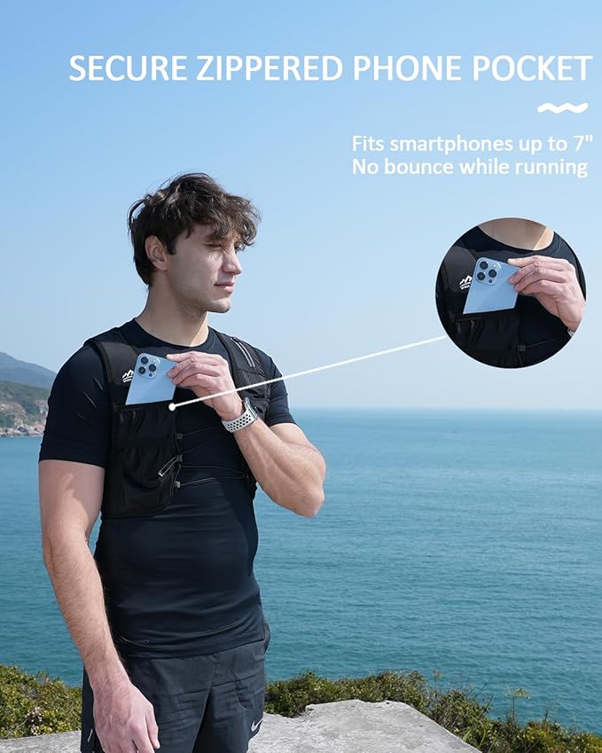 Zelvot Running Vest for Women Men, USA Original Patent, Adjustable Chest Straps - Image 3
