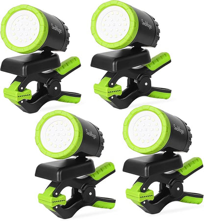 4-Pack Rechargeable LED Work Lights, 360-Degree Adjustable Spotlights by SEAMAGIC