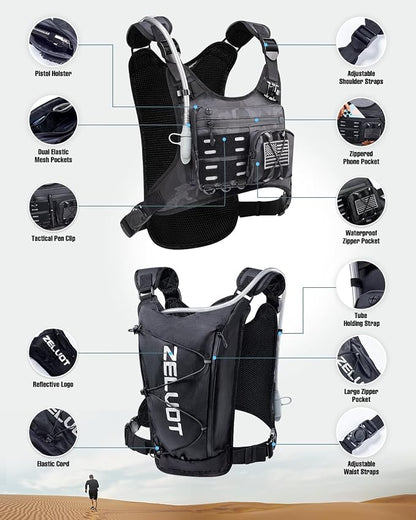 Zelvot Running Vest with 2L Water Bladder, Hydration Backpack, U.S. Original - Image 4