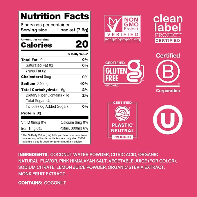 Cure Hydration Plant-Based Electrolyte Drink Mix | No Added Sugar | Dehydration - Image 2