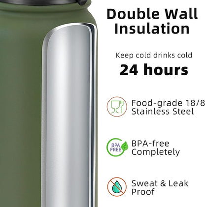 Fanhaw 20 oz Insulated Stainless Steel Water Bottle - Image 3