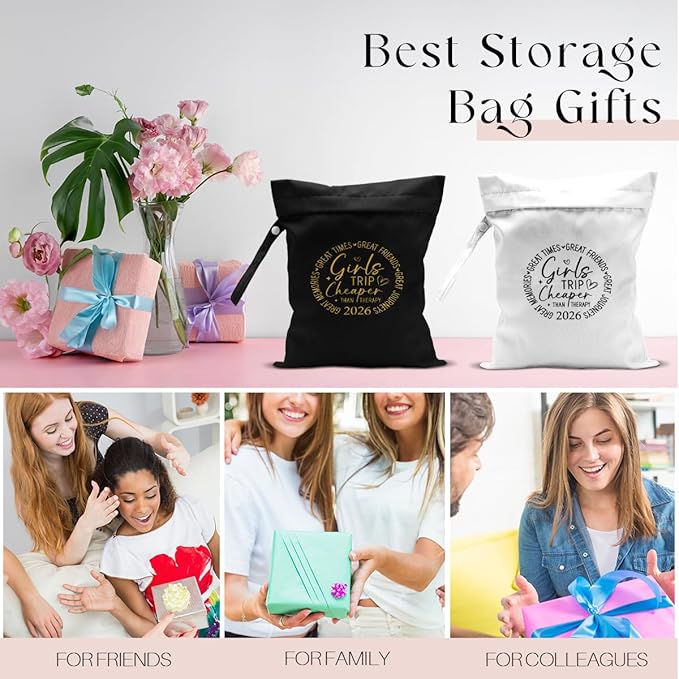 2Pcs Girls Trip Gifts Wet Dry Bag, Beach Bag Wet Bag Favors, Aloha Bags - Image 6