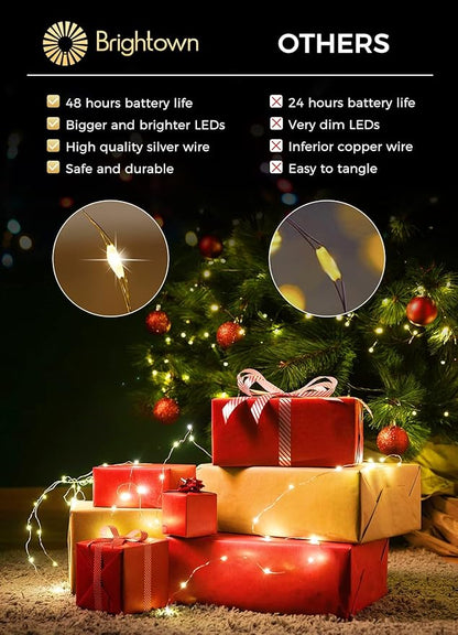 Brightown 12 Pack Led Fairy Lights Battery Operated String Lights Waterproof - Image 2