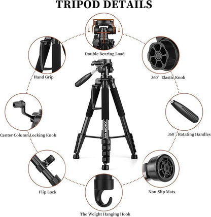 JOILCAN Tripod Camera Tripods, Heavy Duty Cameras Tripod Stand, Professional - Image 7