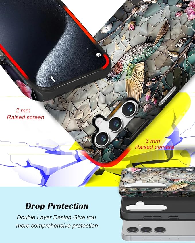 Compatible for Samsung Galaxy A36 5G Case, Dual Layer Heavy Duty 2 in 1 - Image 3