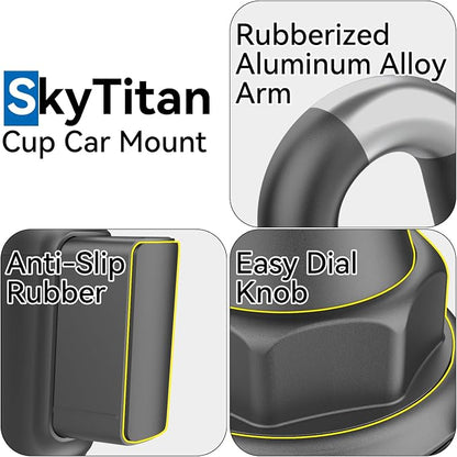SkyTitanfor Garmin GPS Car Mount Cup Holder Replacement 17mm Ball Mount - Image 6