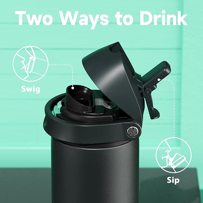 24 oz Insulated Water Bottle for Sports: Meoky Stainless Steel Water Bottle - Image 3