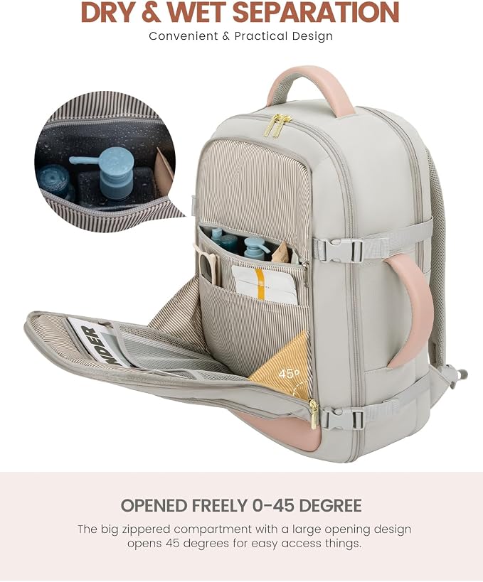 LOVEVOOK Large Travel Backpack For Women, 50L Carry On Backpack Flight Approved - Image 9