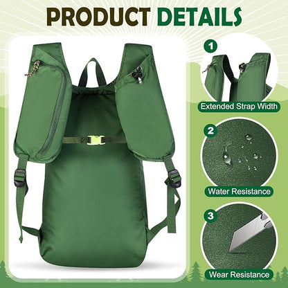 12L Ultralight & Thin Packable Daypack, Small Foldable Hiking Backpack Travel - Image 3