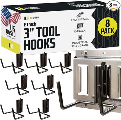 DC Cargo Mall Dual Arm Tool Hook Hanger E Track Accessories 3" Deep by DCCargo