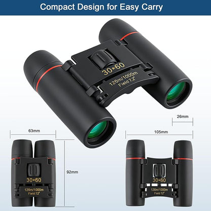 30x60 Mini Compact Binoculars for Adults Kids, HD Portable Waterproof Pocket - Image 2