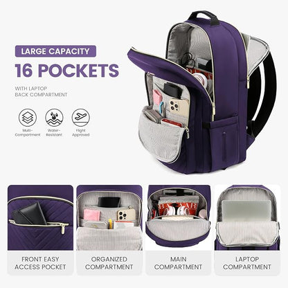 LOVEVOOK Laptop Backpack for Women 15.6 inch, Cute Women Travel Backpack Purse - Image 2
