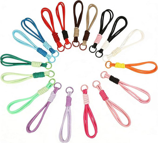 8/13/18/20/30 Pack Paracord Keychain Rope Bag Charms Colorful Braided Charms by FANEVER
