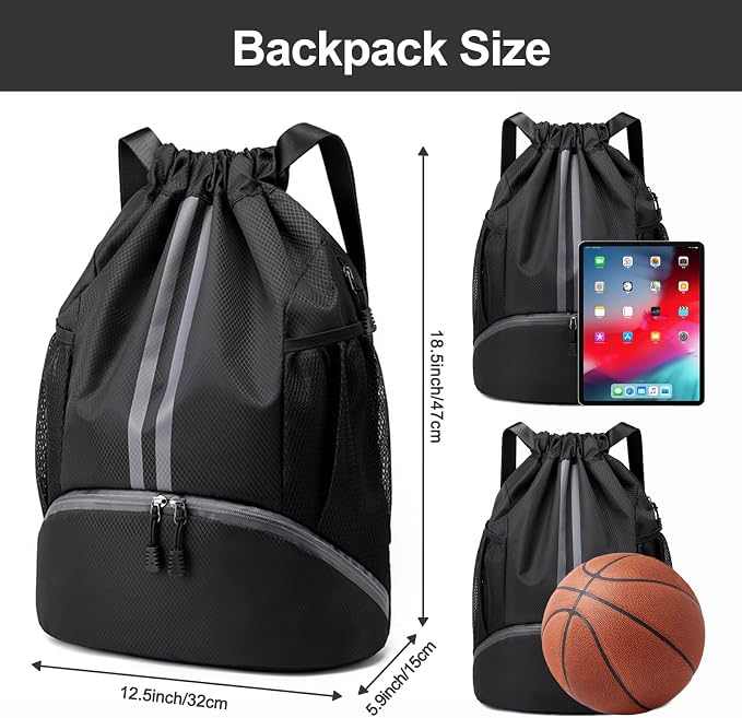 Hoedia Sports Drawstring Backpack - Image 3