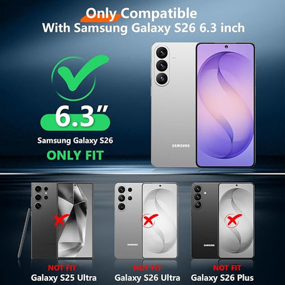 Temdan Designed for Samsung Galaxy S26 Case Clear, Built-in Invisible Kickstand - Image 2
