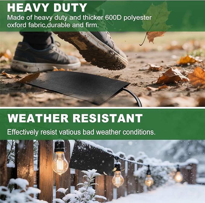 3Pack Outdoor Extension Cord Safety Cover, 11.2x6 Inch, 600D Canvas Oxford - Image 5