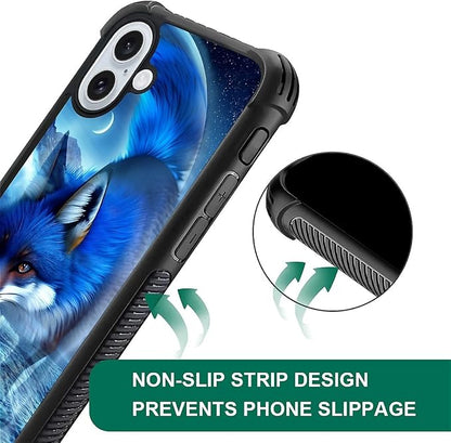 for iPhone 16 Case, Snowy Mountain Fox Lake Pattern Graphic Design Girl Boy - Image 7