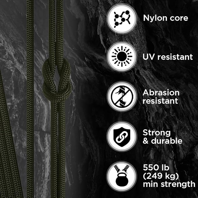 TECEUM 5/32" Paracord Rope 1000 – 1000ft / 200ft / 100ft / 50ft – Tactical - Image 3