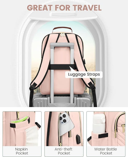 LOVEVOOK Laptop Backpack Purse for Women, Large Capacity Travel Business - Image 4