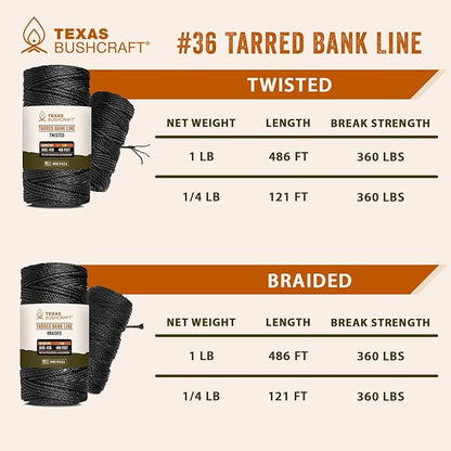 Texas Bushcraft Tarred Bank Line Twine - Image 7