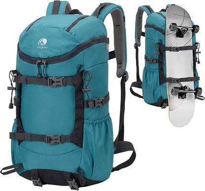 30L Skateboard Backpack for Men Women, Waterproof Hiking Backpack by Outplea