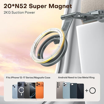OMOTON TP02 360°Rotating for MagSafe Tripod Mount, Adjustable Aluminum Magnetic - Image 2