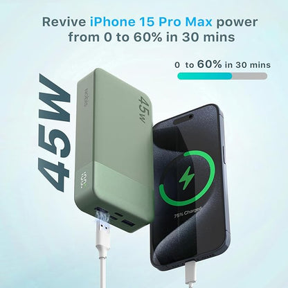 NOBIS Portable Charger, 20000mAh Power Bank, 45W Power Bank Fast Charging - Image 2