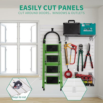 FRAYSCENT Slat Wall Paneling Garage Slat Wall Storage Systems Slatwall Panels - Image 6