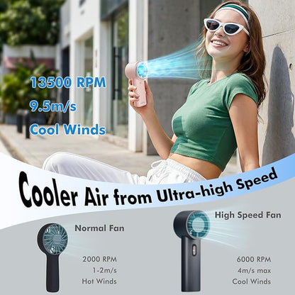 WHATOOK Portable Handheld Turbo Fan, 5 Speeds Mini Personal Fan - Image 3