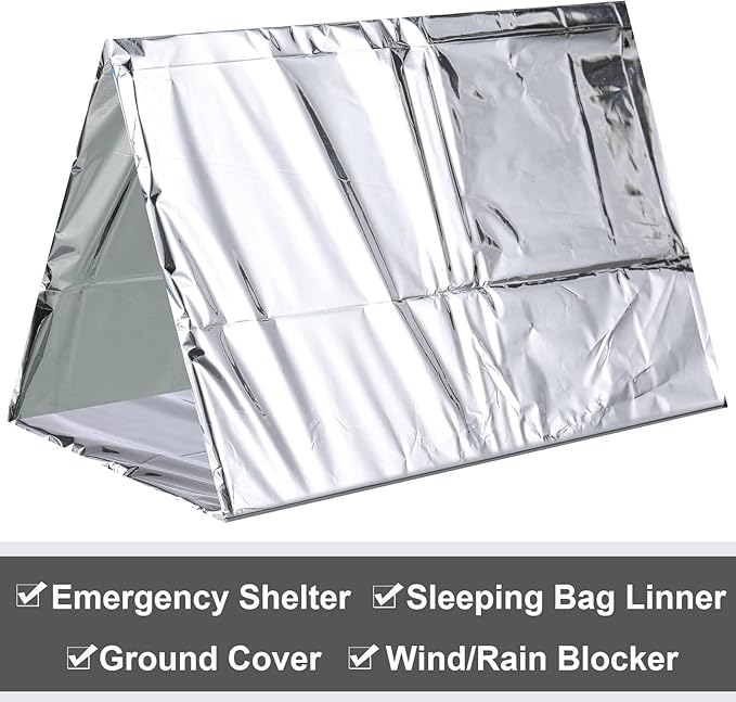 Chumia Emergency Thermal Blanket Bulk 83 x 63 Gigantic Foil Space Blanket - Image 4