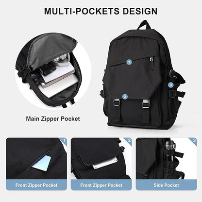 coowoz School Backpack for Men Women College Bookbag Waterproof Lightweight - Image 6