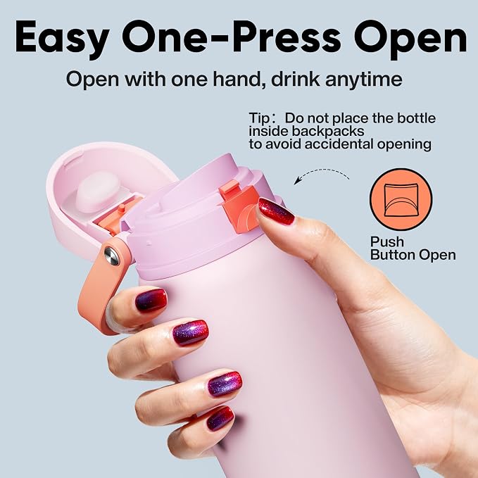 Insulated Water Bottle with Straw - Image 5