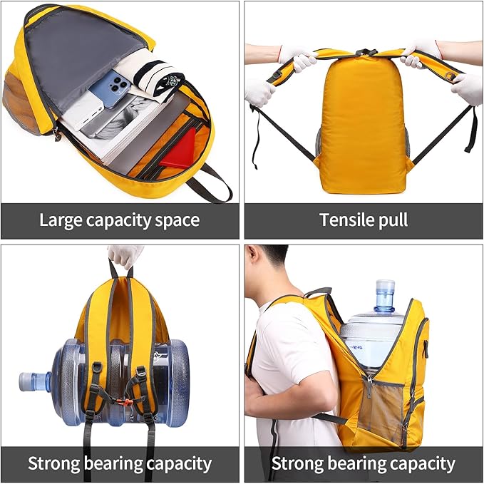 FENGDONG 35L Lightweight Foldable Waterproof Packable Travel Small Hiking - Image 5