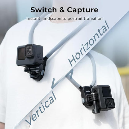 SMALLRIG Magnetic Neck Mount for Action Camera, Quick Release One-Click Button - Image 4