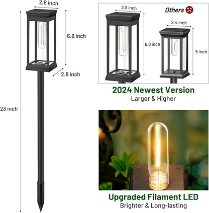 BesLowe Solar Pathway Lights Outdoor, Super Bright Outside Lights - Image 5