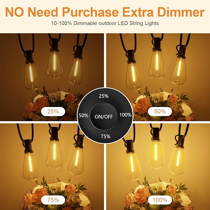 100FT Remote Outdoor String Lights - Image 5