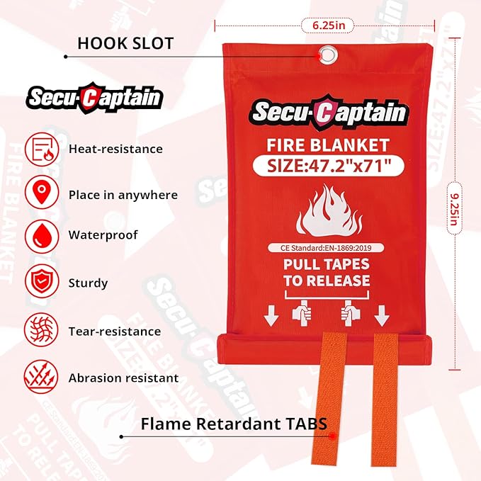 SecuCaptain Emergency Fire Blanket - Image 6