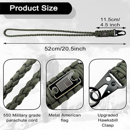 DDOUT Heavy Duty Paracord Lanyard 550 Paracord Braided Keychain - Image 4