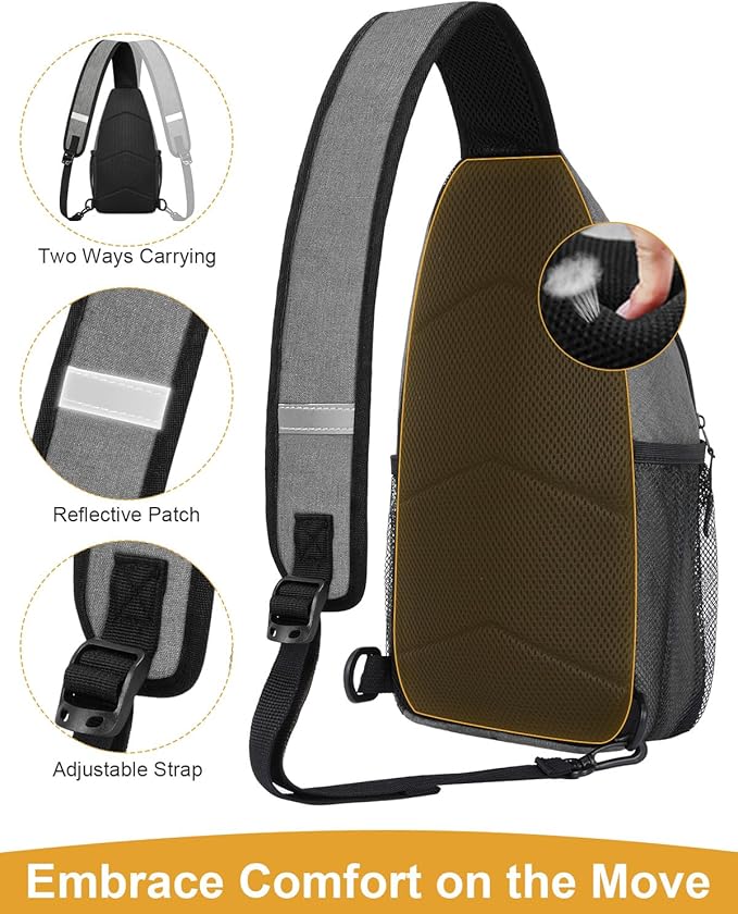 Pritent Crossbody Bags for Women Man, Waterproof Sling Bag Backpack Trendy - Image 4